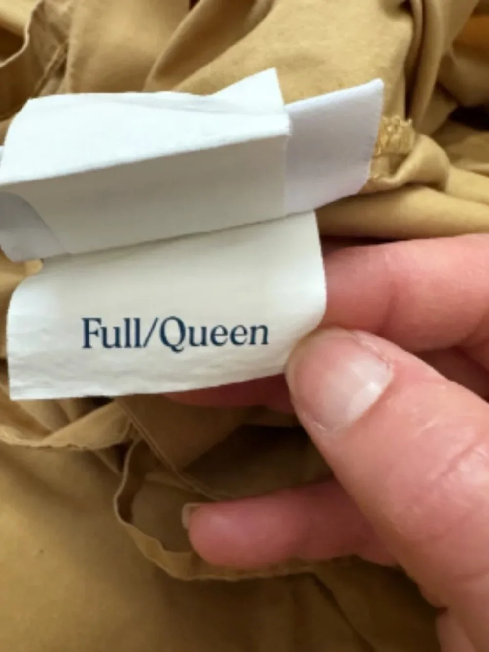 Brooklinen Caramel/Tan Full/Queen Duvet Cover with Queen Fitted Sheet